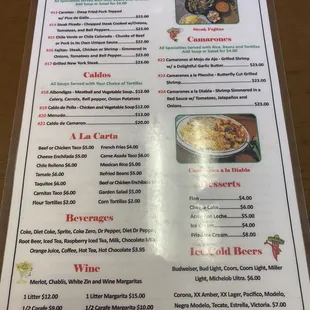 Menu January 2024