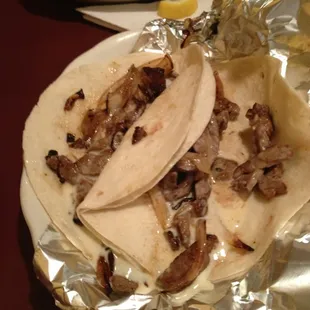 Cheese steak tacos are awesome!