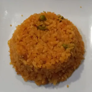 Side of rice with soup