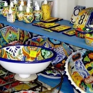 Large selection of authentic talavera