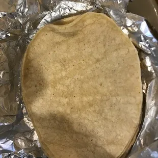 Side of corn tortillas.