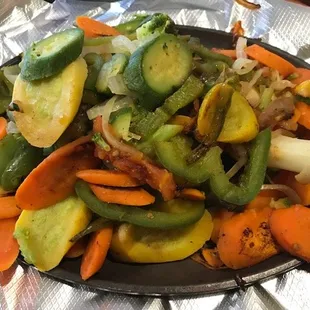Veggie fajitas.