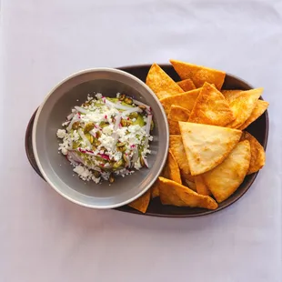 Loaded Guacamole and Chips