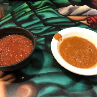 Sweet on the left, spicy on the right.