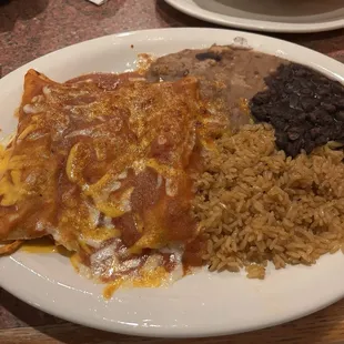Chicken enchiladas.