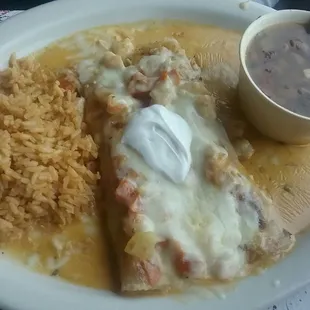 a plate of mexican food