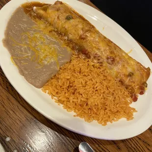 The shredded beef Burrito| Mi Casa Mexican Restaurant| Plant City, FL | Dec 21, 2021