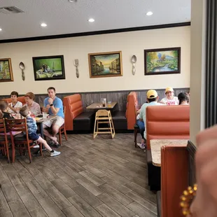 people eating in a restaurant
