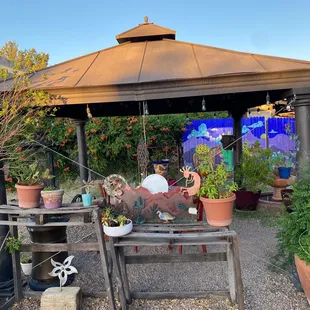 The cute little gazebo we sat under!