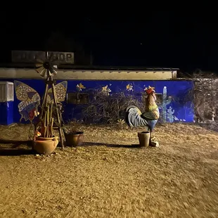 outside