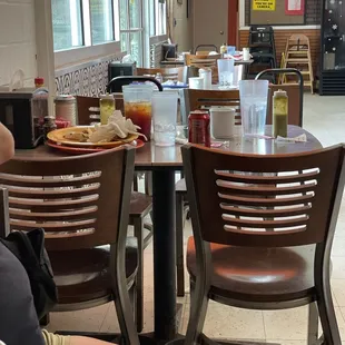 The tables left uncleaned.