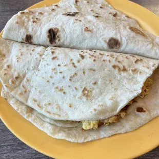 Chorizo and egg tacos