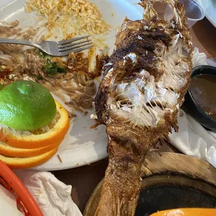 Dry ass fish nearly burnt