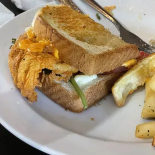 The catfish sandwich (at least the half that we didn't wolf down immediately).