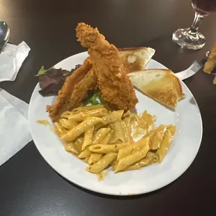 Perch and Mac and Cheeae