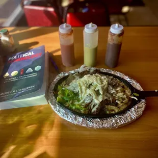 a plate of food on a table