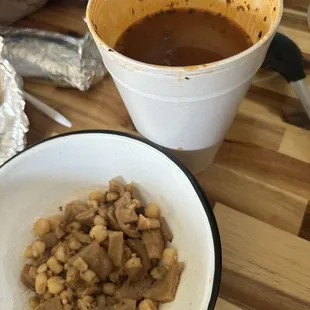 Large menudo to go. Mostly broth.