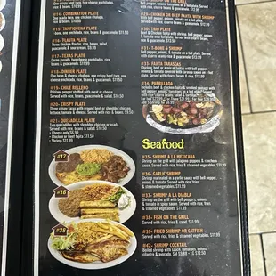 menu, tacos