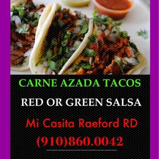 Tacos de carne azada