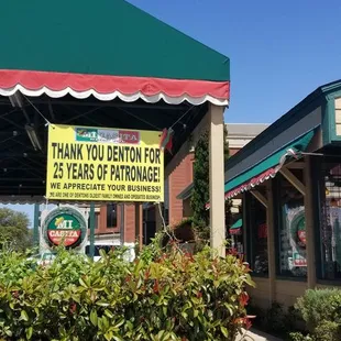 the front of the restaurant