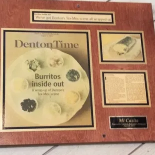 a picture of a menu