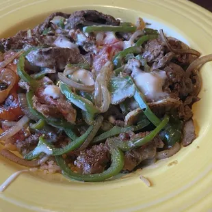 a plate of mexican food
