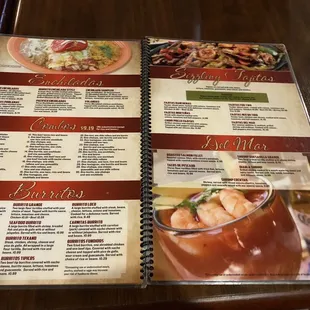 sushi and sashimi, menu