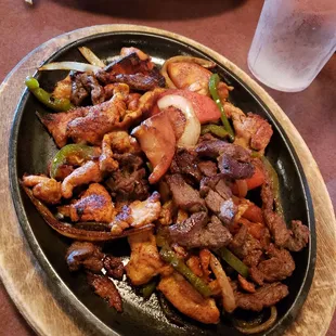 This is their 22 dollar fajitas for two (smaller than most single fajitas). We questioned and were told that is the right portion.