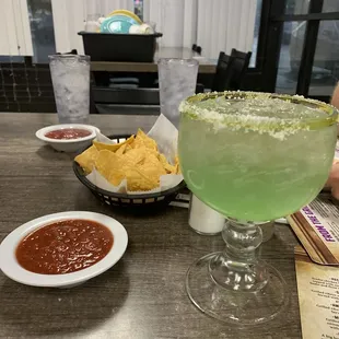 Chips and margaritas