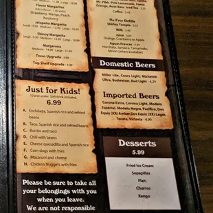 This is page 7 of their menu.  Photo taken December 30, 2022.