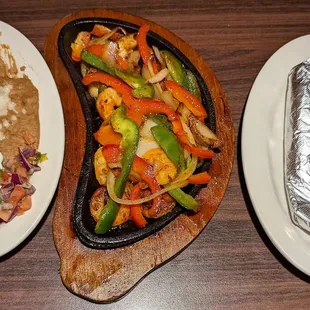 This is the Lunch Fajitas with shrimp entrée.  Photo taken December 30, 2022.