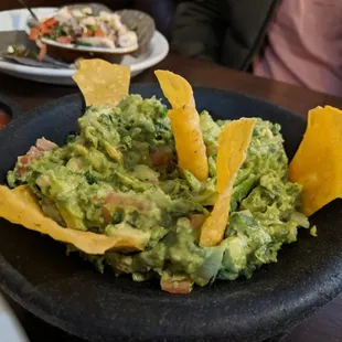 guacamole and tortillas