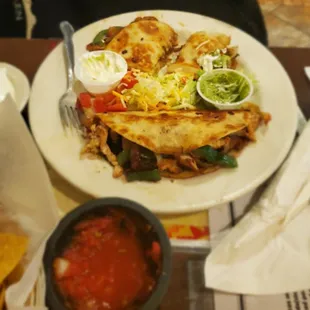 a plate of mexican food