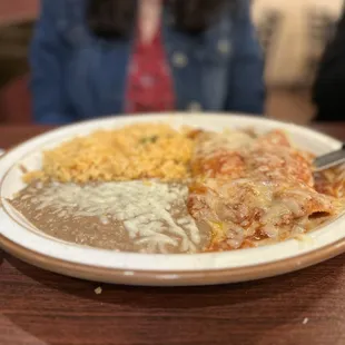 Enchiladas with carnitas