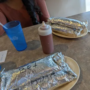 Giant tacos basically the size of burritos