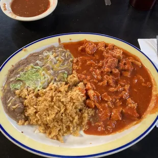 Red Chile plate. Yuuuuuumnnn!
