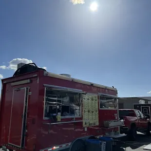 a red food truck
