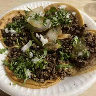 Asada tacos. Best in town!!