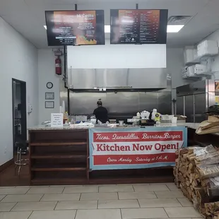 the kitchen now open