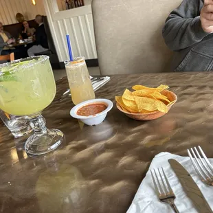 Medium margarita, Paloma, chips &amp; salsa