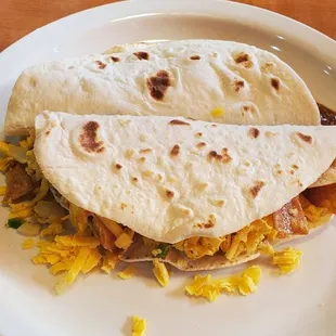two burritos on a plate