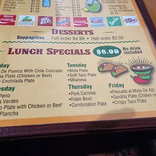 Lunch specials