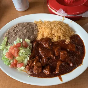Chile Colorado special on Monday