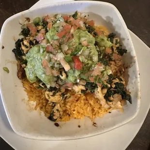 Popeyes Tacos - Bowl with rice