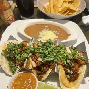 a plate of mexican food