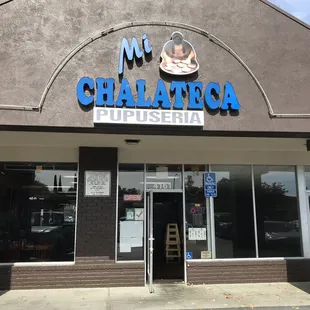 the front of the building