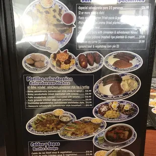 a menu for a restaurant