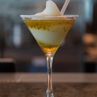 a martini with ice cream in it