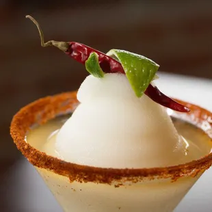 a dessert in a small glass