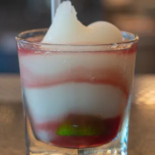 a dessert in a glass